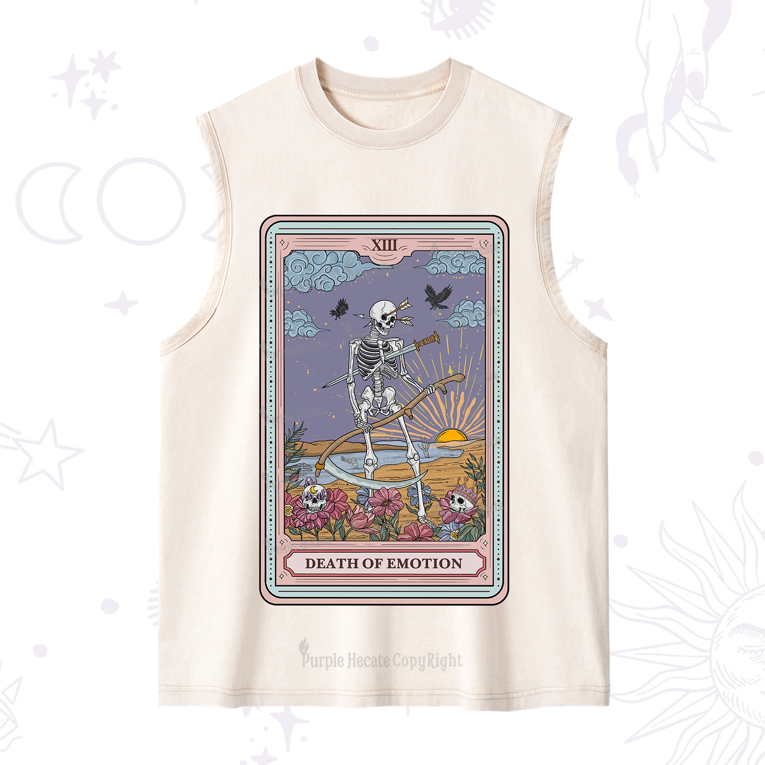 Purplehecate The Death Of Emotion Tarot Washed Tank