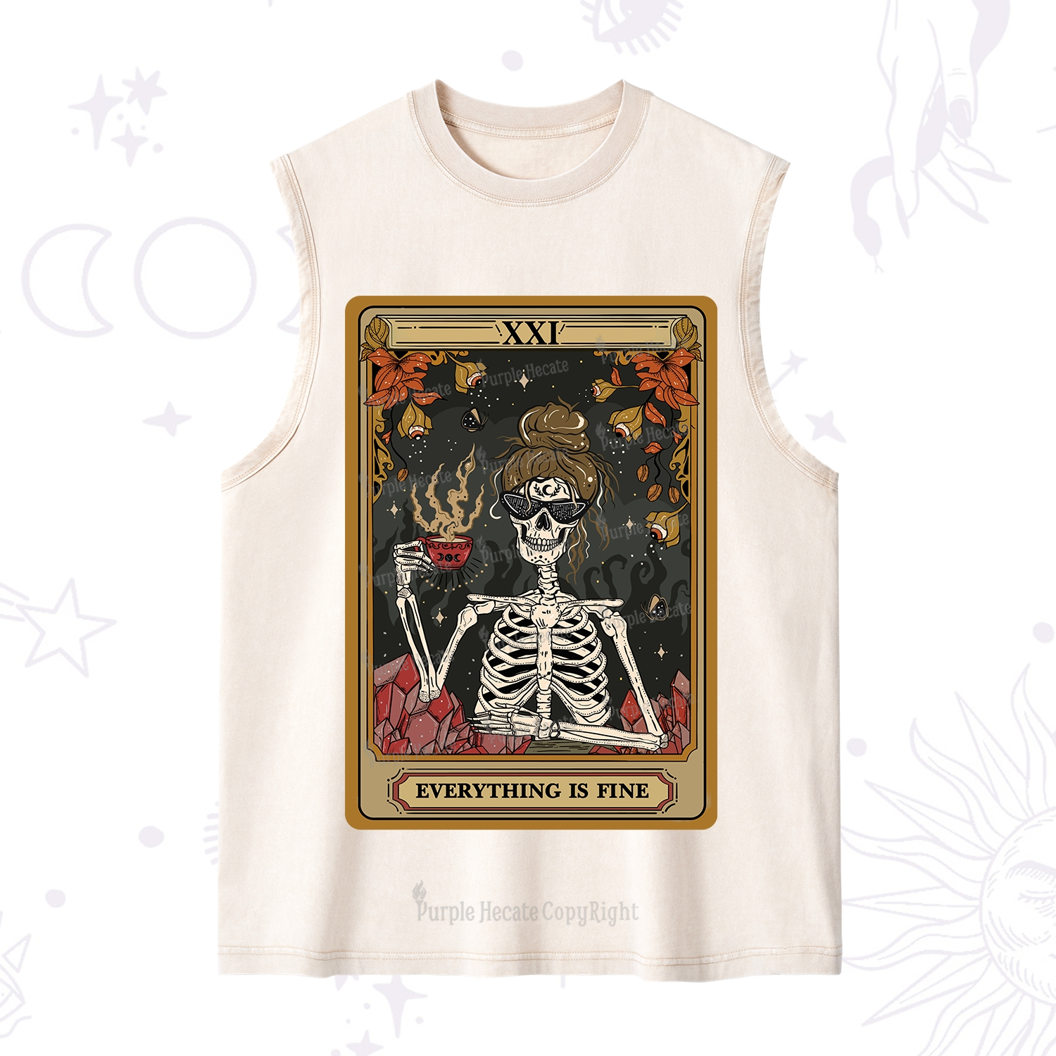 Purplehecate The Everything Fine Tarot Washed Tank