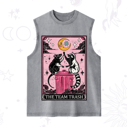 Purplehecate The Team Trash Opossum tarot Washed Tank