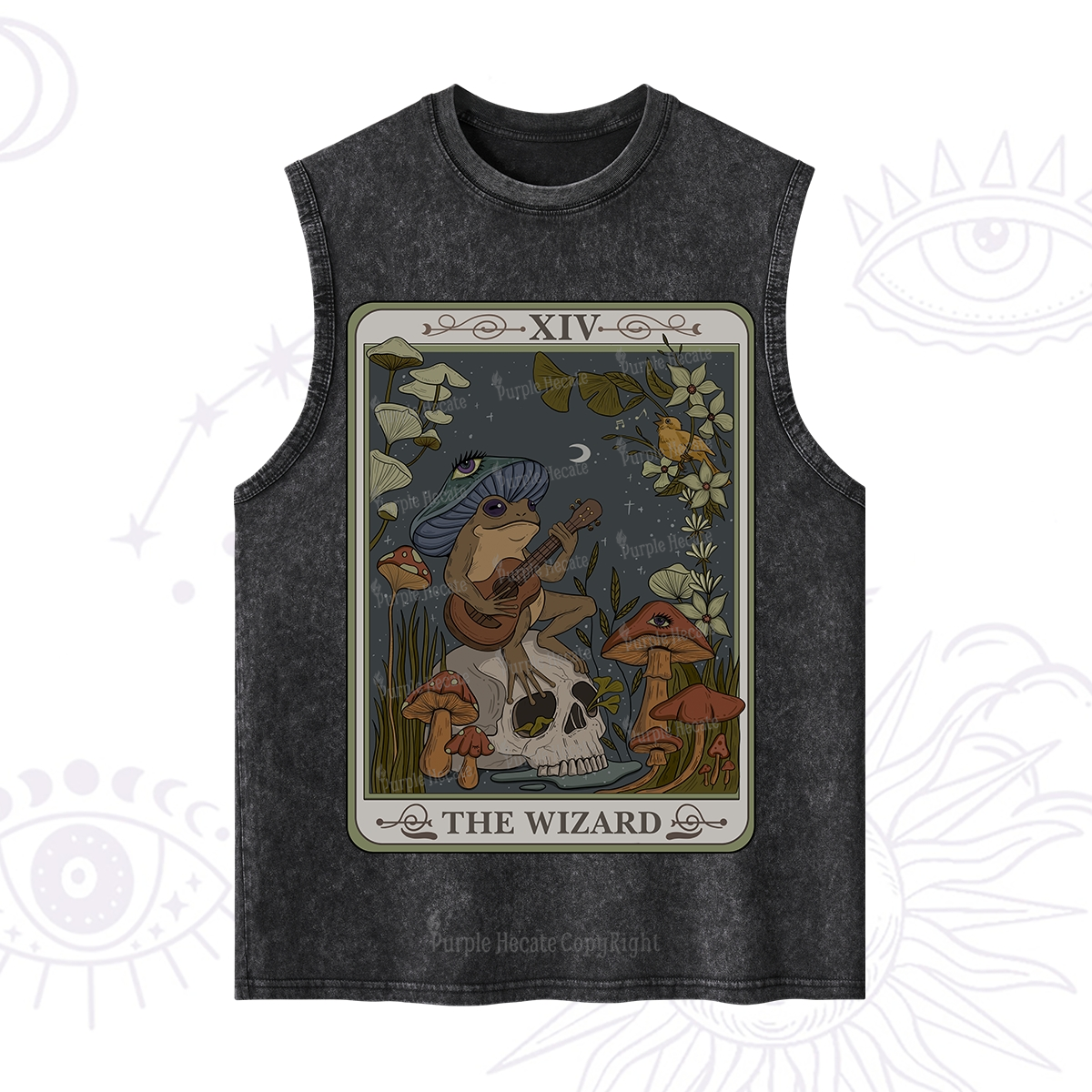 Purplehecate The Wizard Tarot Washed Tank