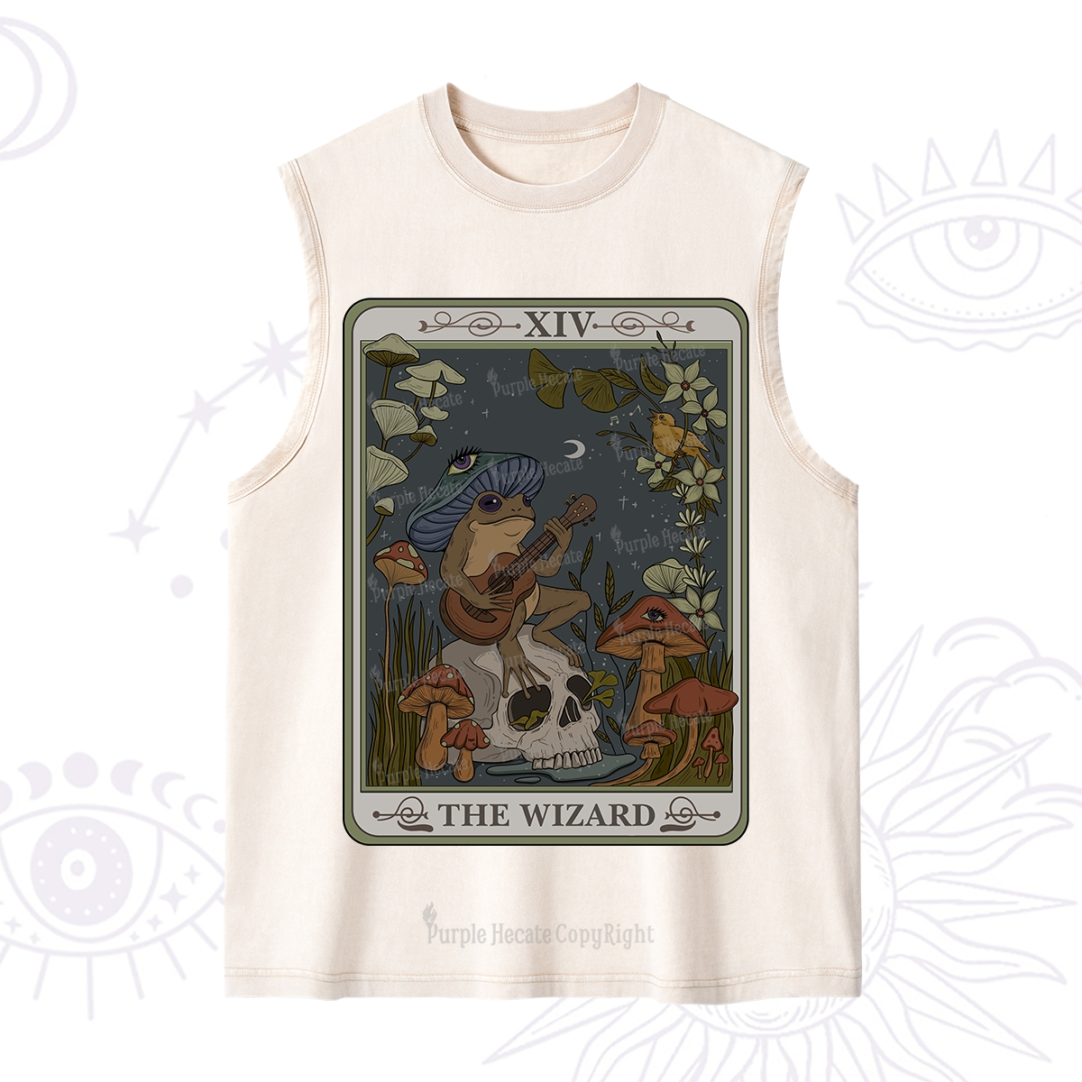 Purplehecate The Wizard Tarot Washed Tank