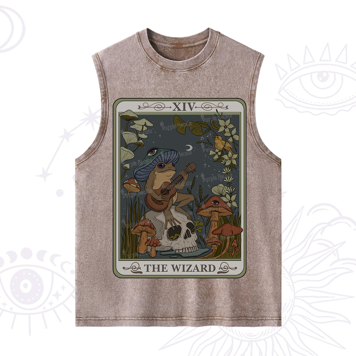 Purplehecate The Wizard Tarot Washed Tank