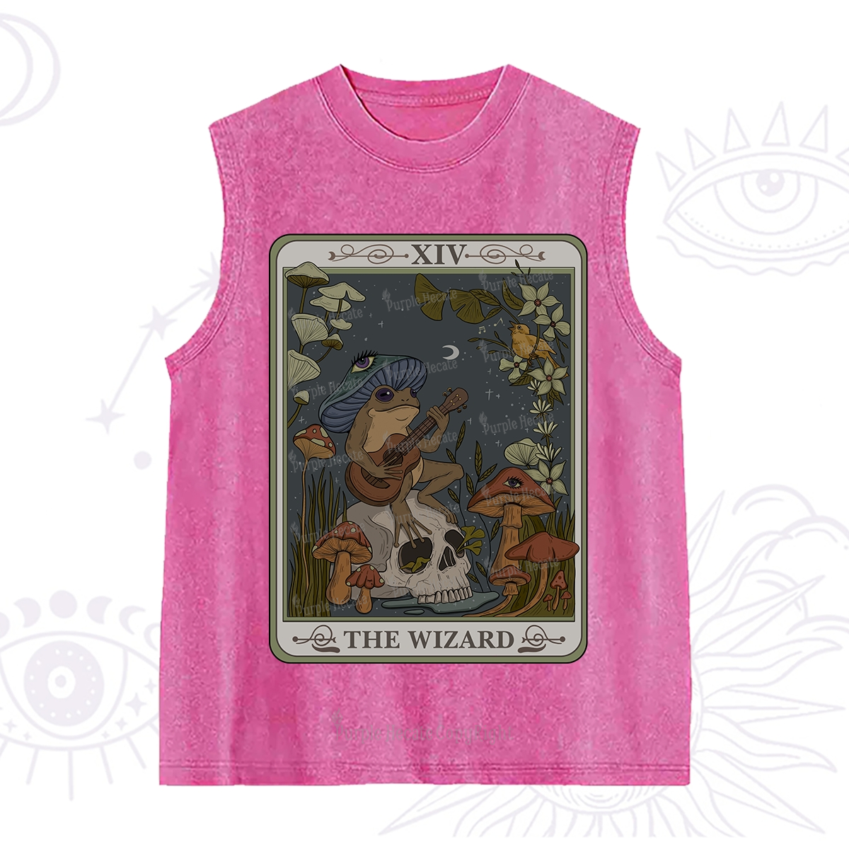 Purplehecate The Wizard Tarot Washed Tank