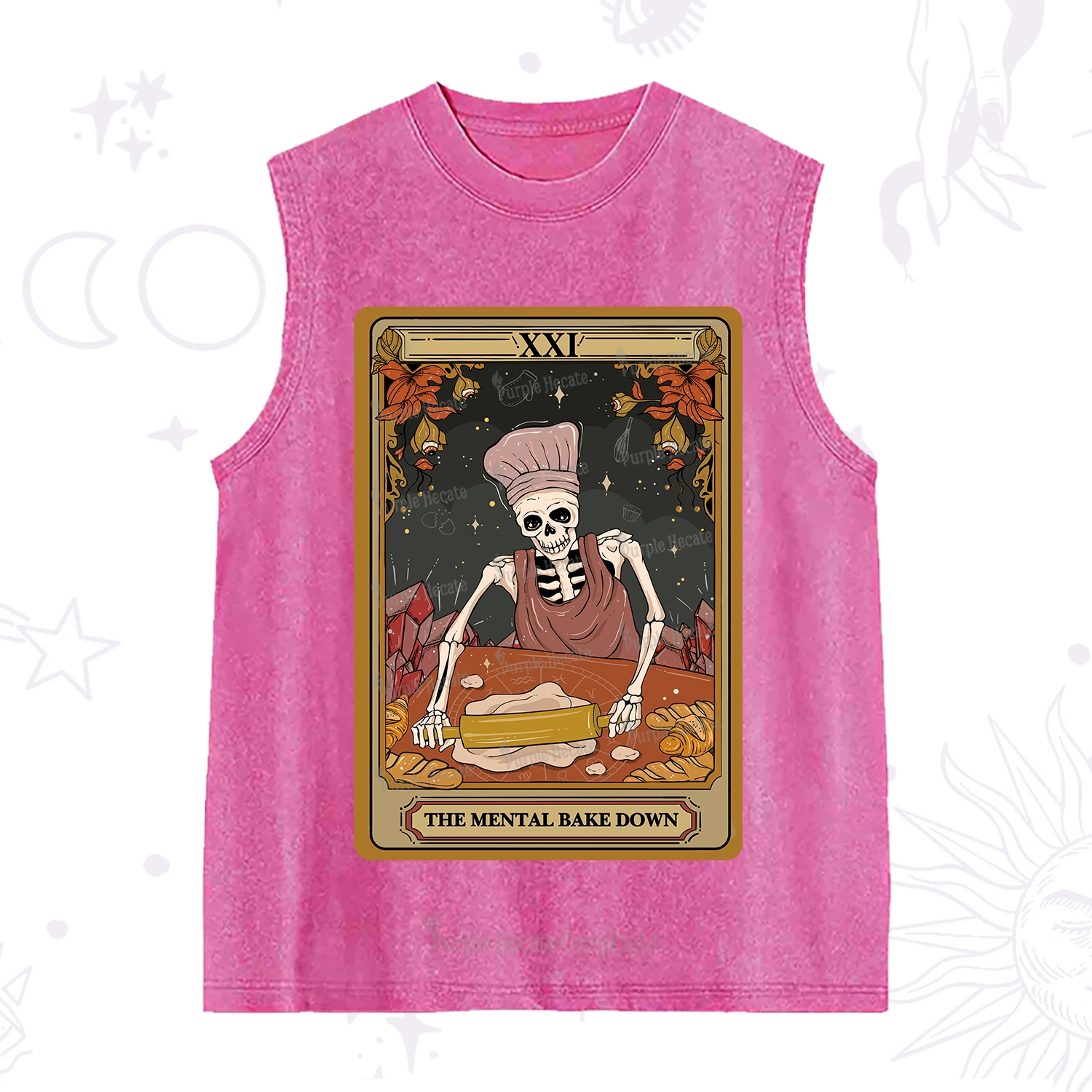 Purplehecate The Mental Bake Down Tarot Washed Tank