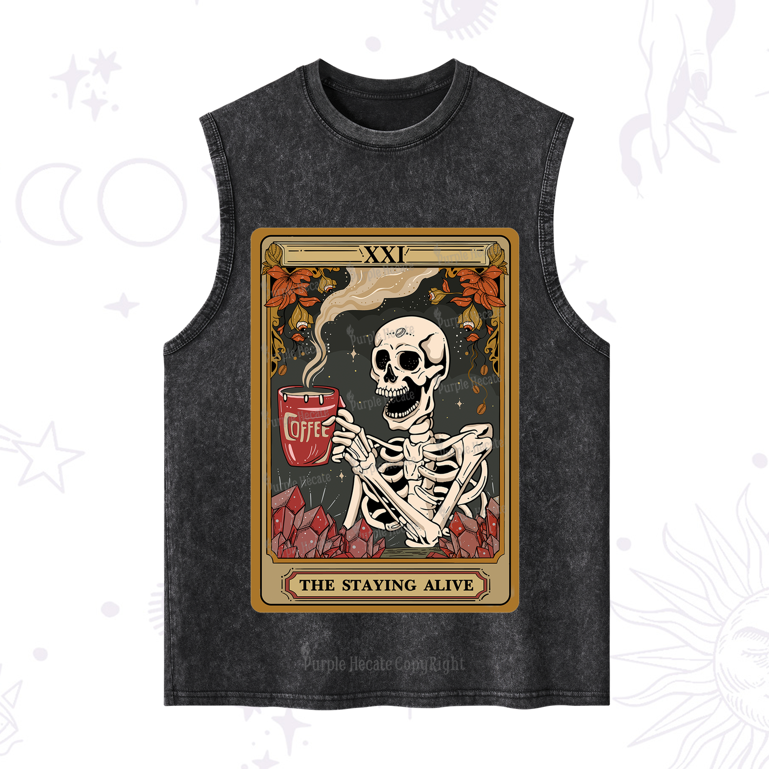 Purplehecate The Stating Alive Tarot Card Washed Tank