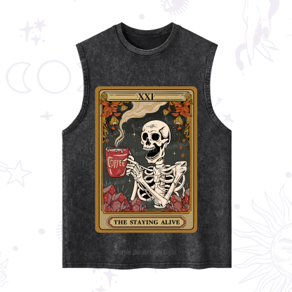 Purplehecate The Stating Alive Tarot Card Washed Tank