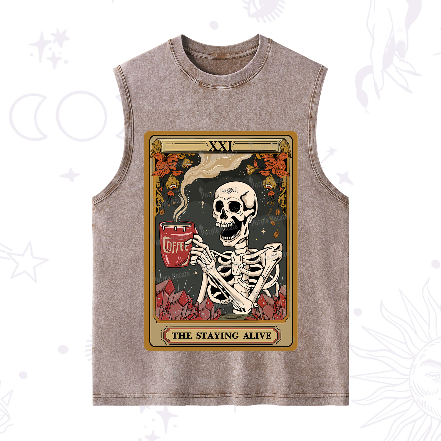 Purplehecate The Stating Alive Tarot Card Washed Tank