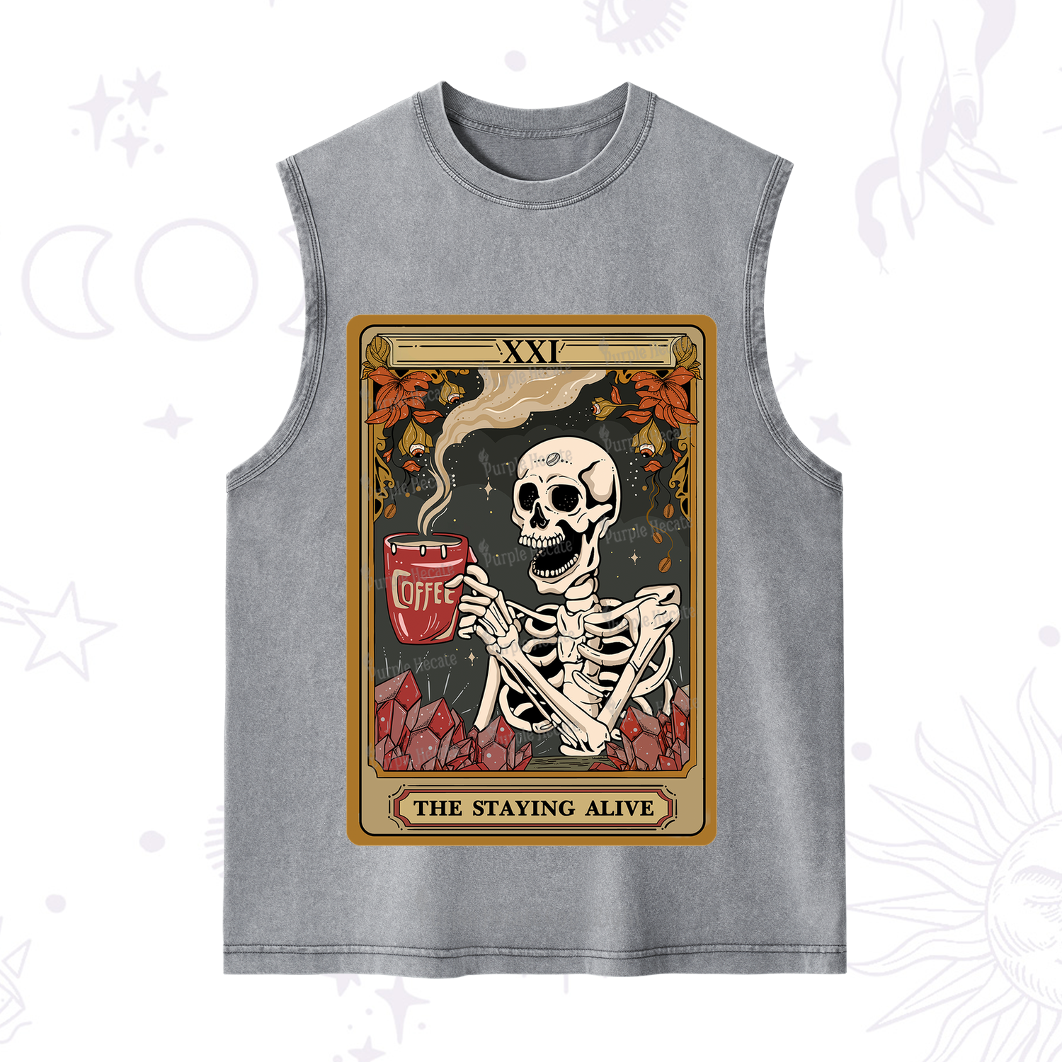 Purplehecate The Stating Alive Tarot Card Washed Tank