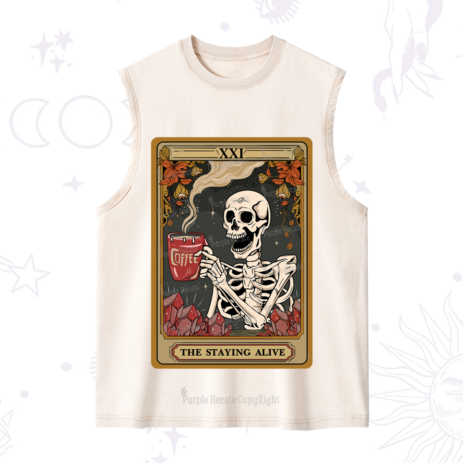 Purplehecate The Stating Alive Tarot Card Washed Tank