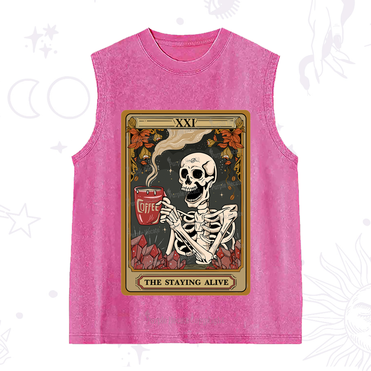 Purplehecate The Stating Alive Tarot Card Washed Tank