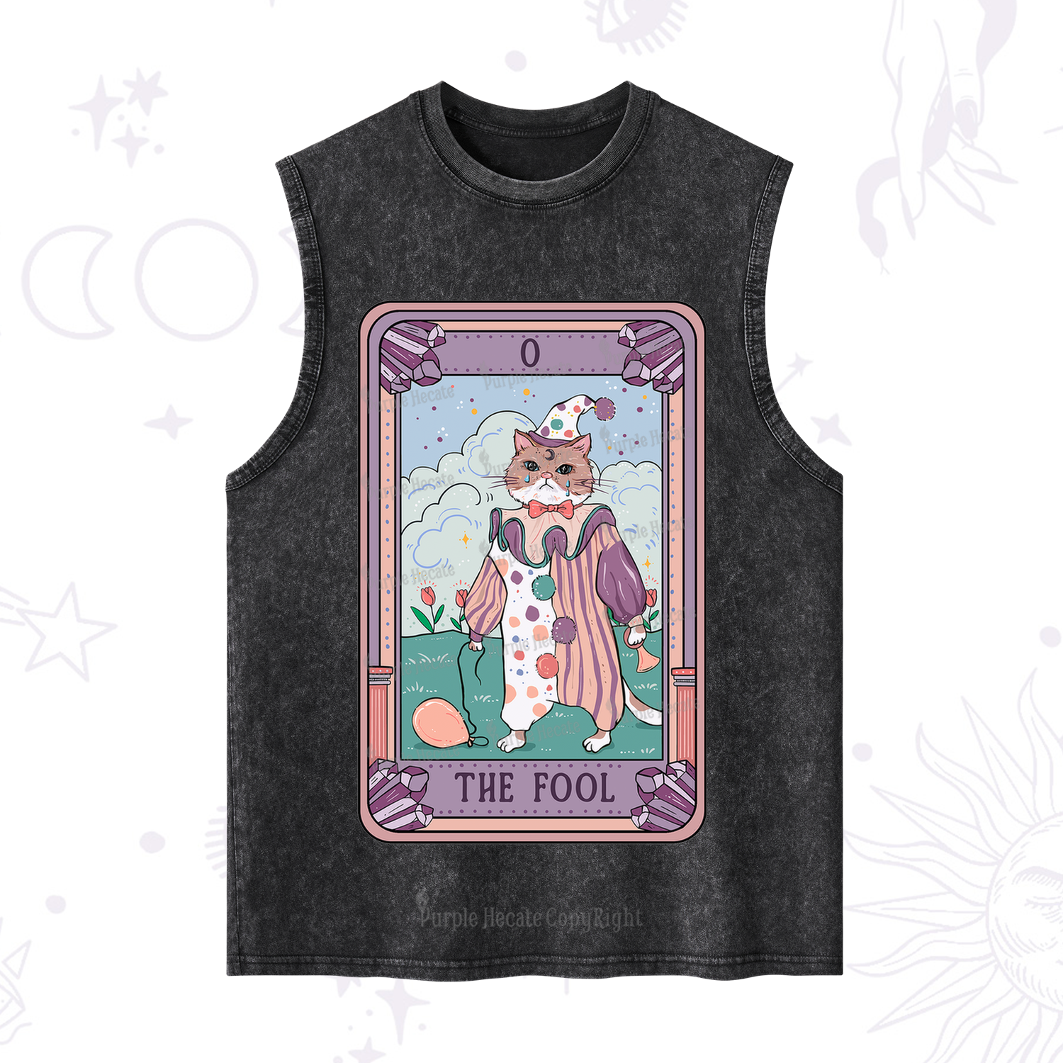 Purplehecate The Fool Tarot Card Washed Tank