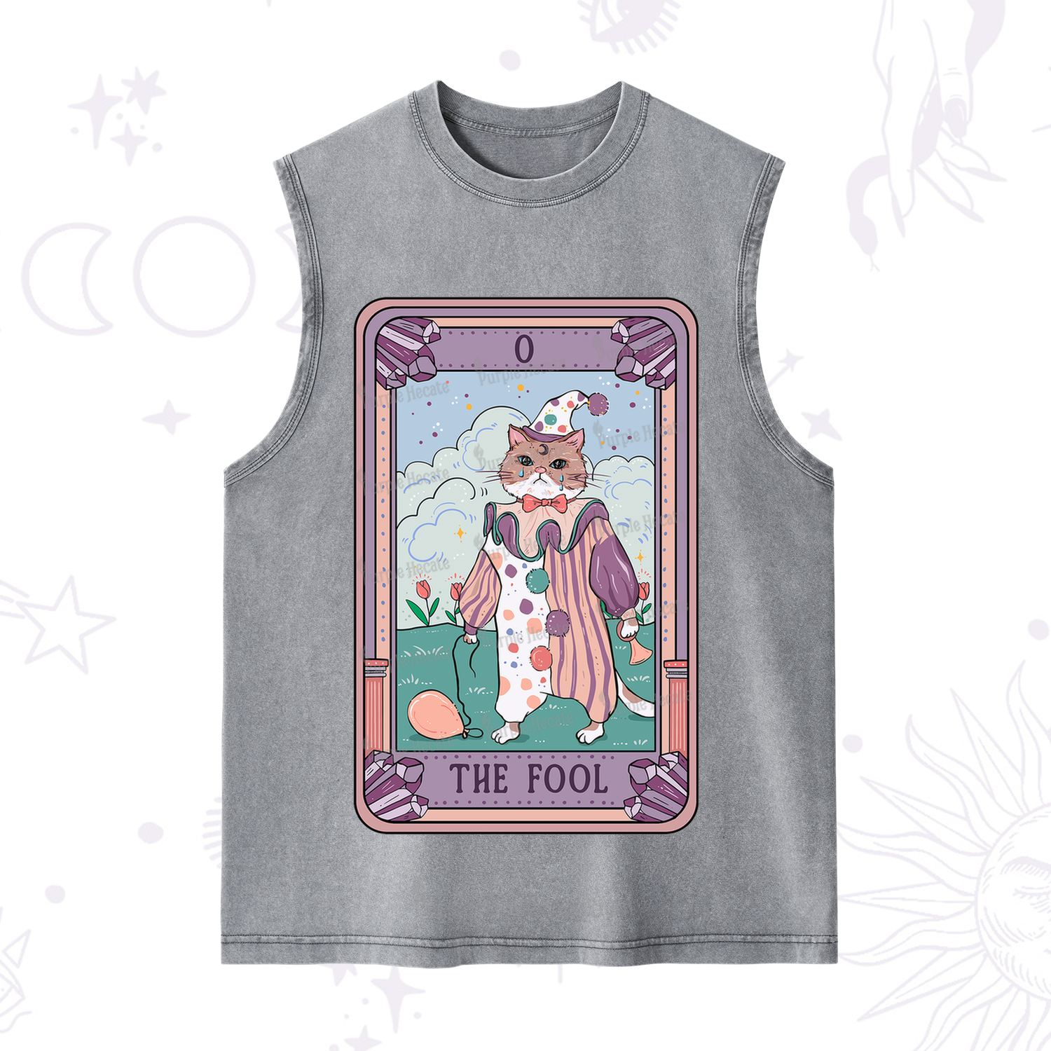 Purplehecate The Fool Tarot Card Washed Tank
