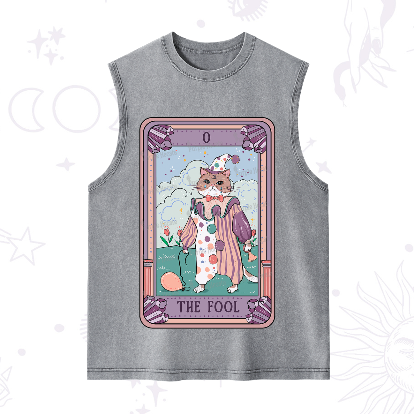 Purplehecate The Fool Tarot Card Washed Tank