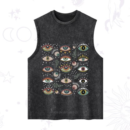 Purplehecate Evil Eye Array Washed Tank