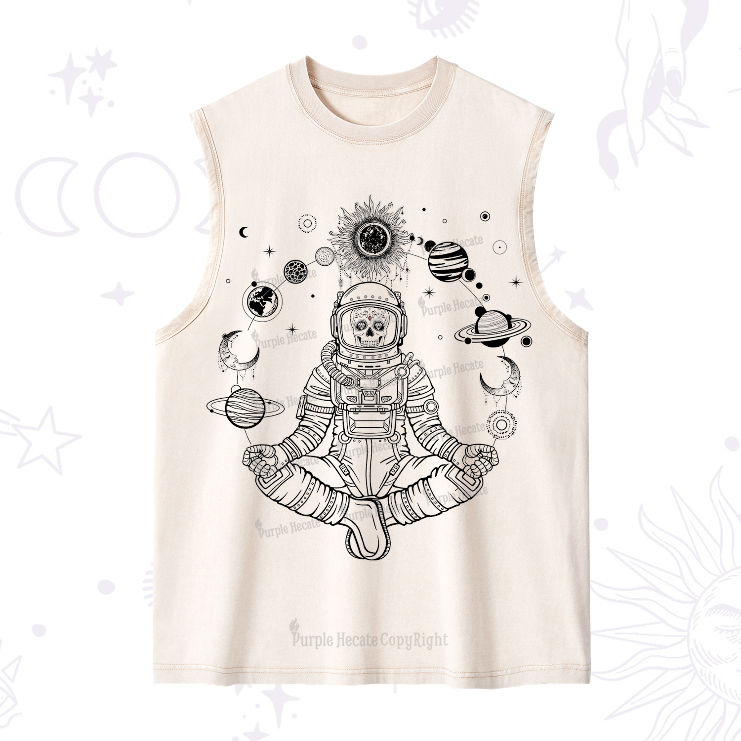 Purplehecate Cosmic Meditator Washed Tank