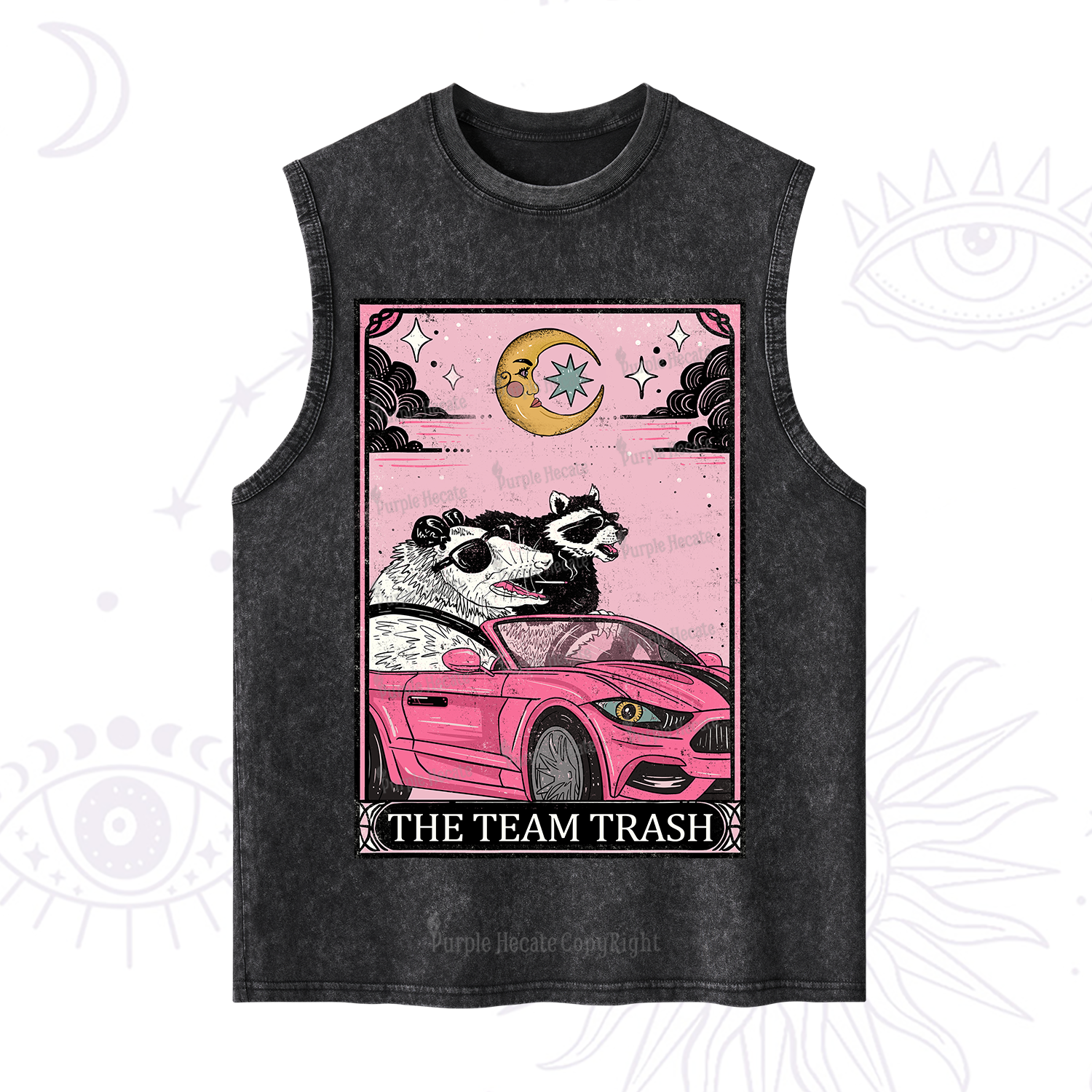 Purplehecate The Team Trash Tarot Card Washed Tank