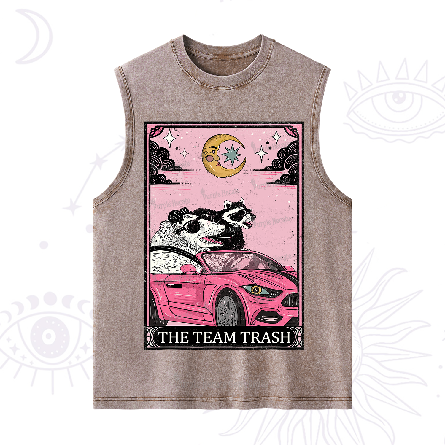 Purplehecate The Team Trash Tarot Card Washed Tank