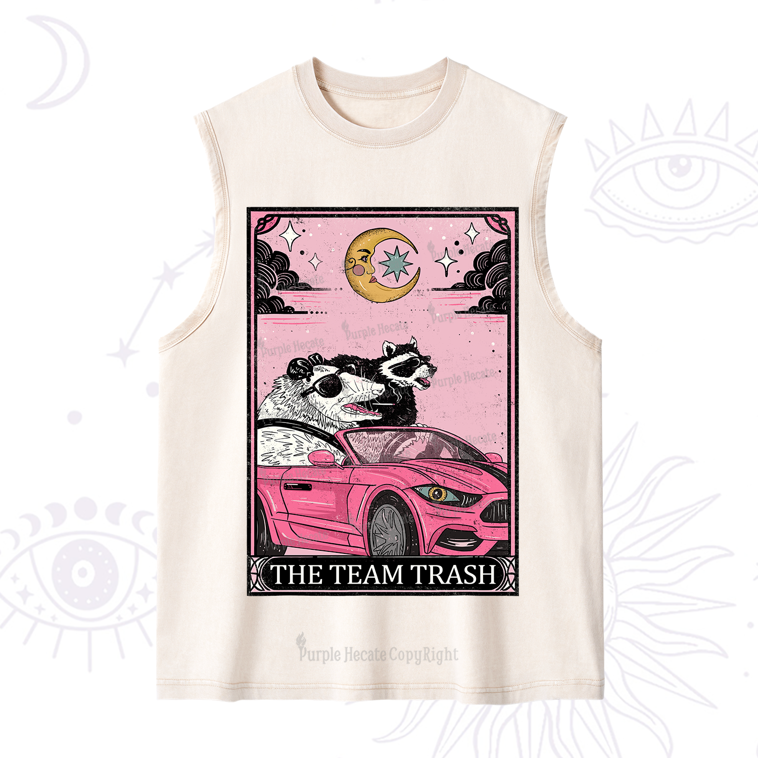 Purplehecate The Team Trash Tarot Card Washed Tank