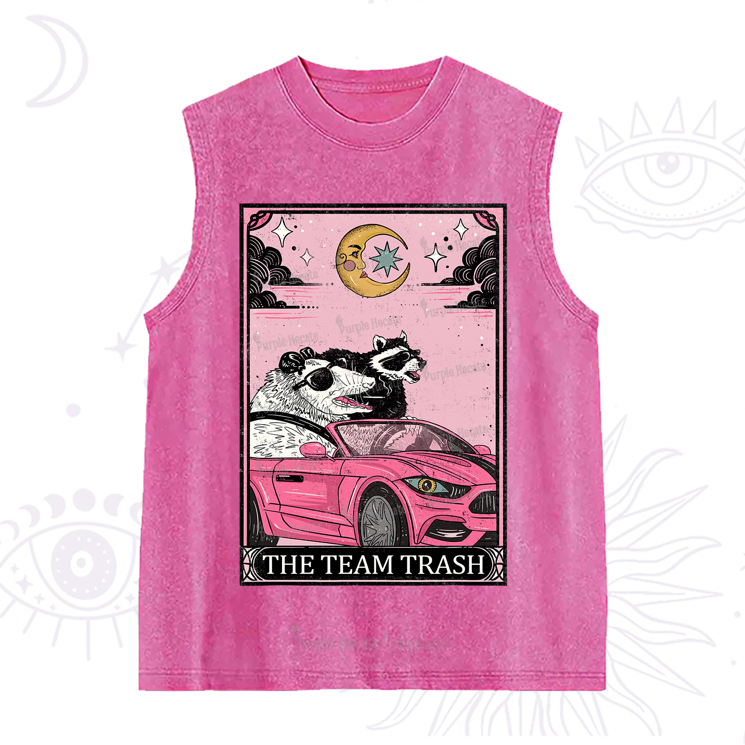 Purplehecate The Team Trash Tarot Card Washed Tank