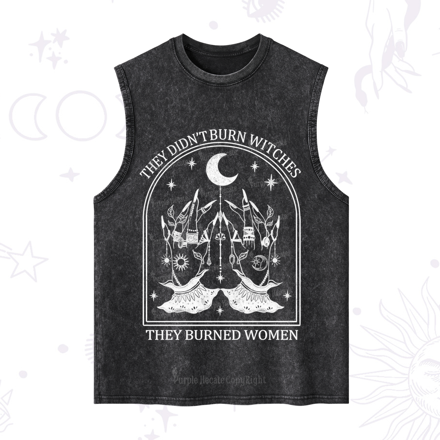 Purplehecate They Didn't Burn Witches Washed Tank