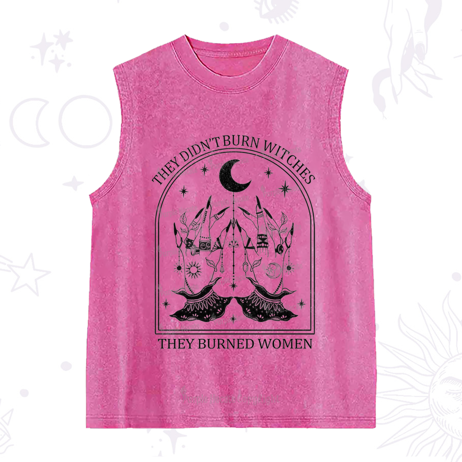 Purplehecate They Didn't Burn Witches Washed Tank