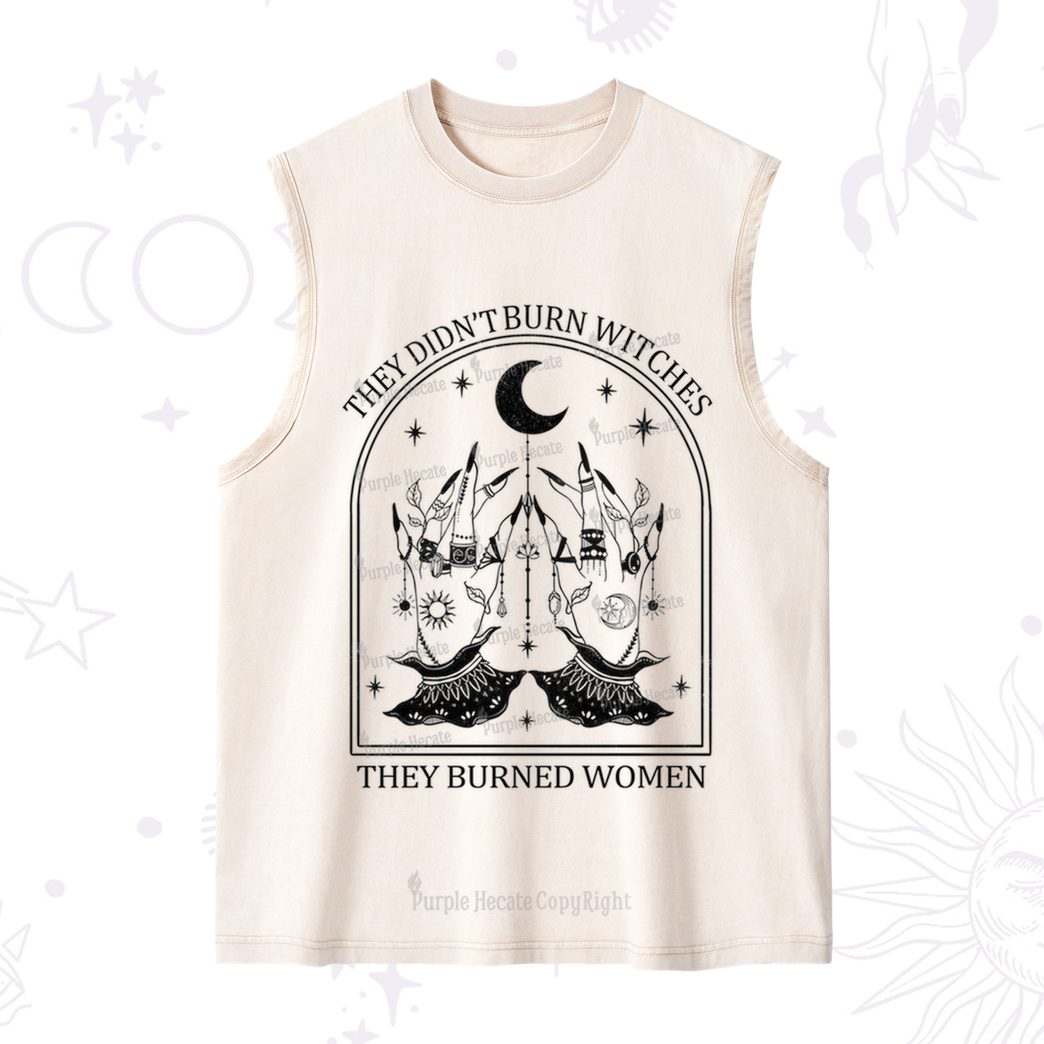 Purplehecate They Didn't Burn Witches Washed Tank