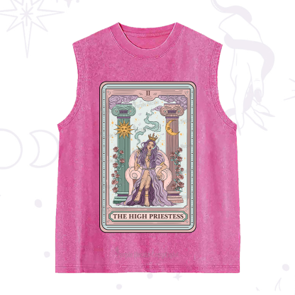 Purplehecate The High Priestess Tarot Card Washed Tank