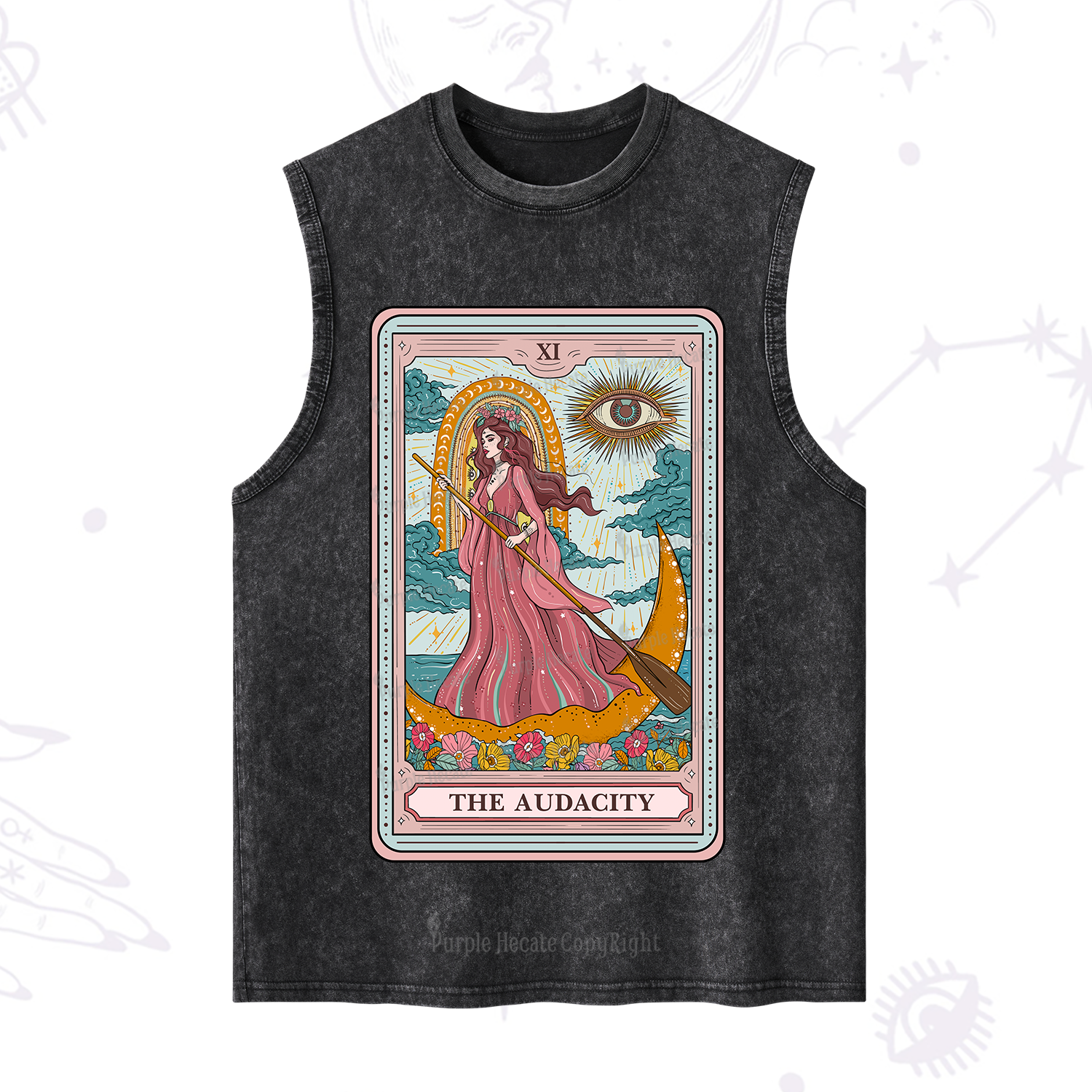 Purplehecate The Audacity Goddess Tarot Washed Tank