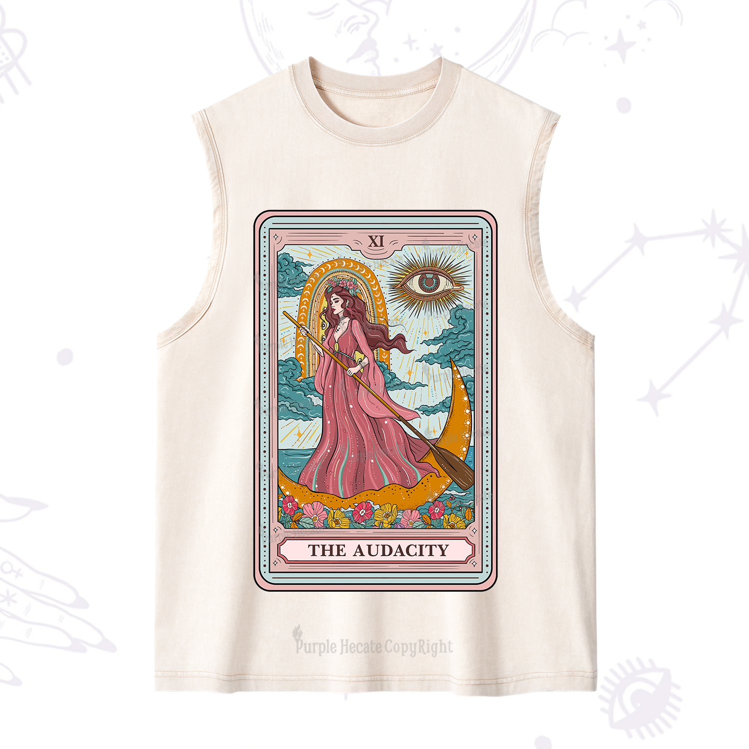 Purplehecate The Audacity Goddess Tarot Washed Tank