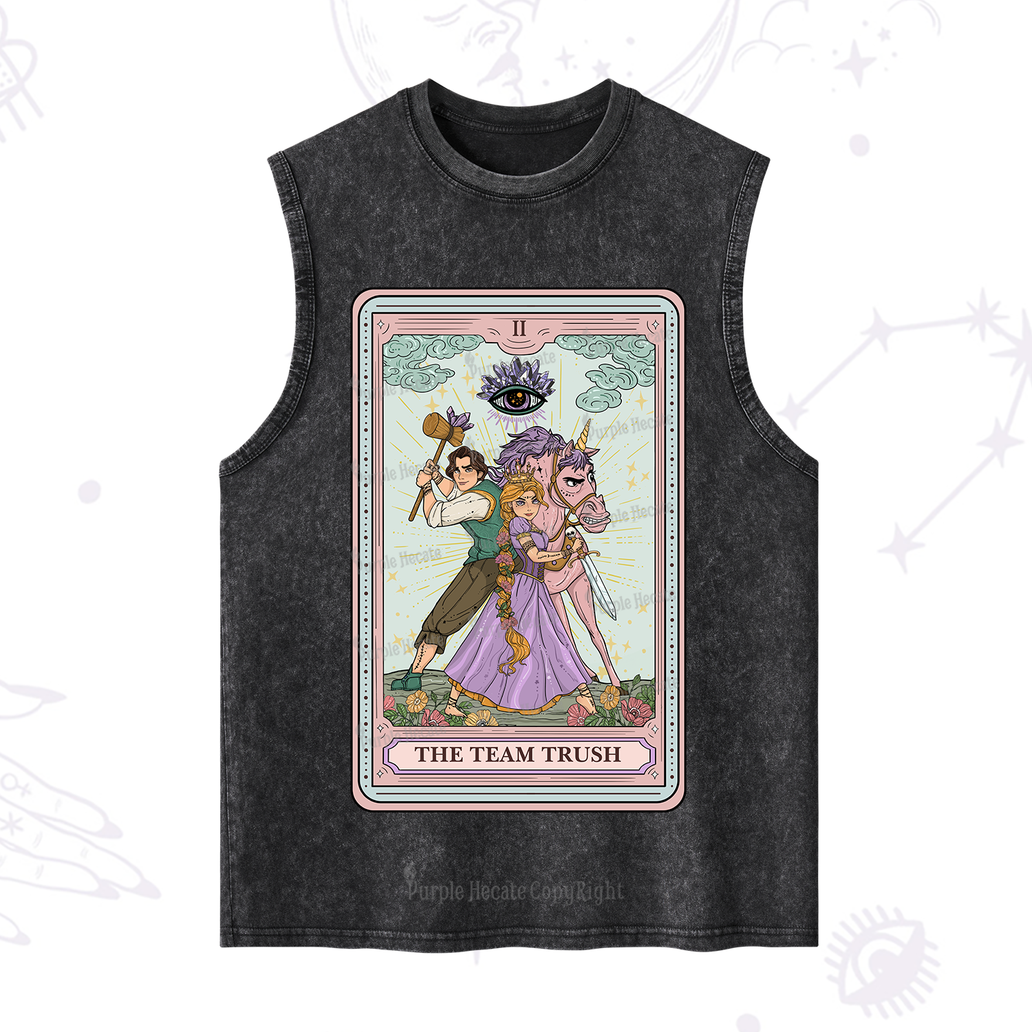 Purplehecate The Team Trush Tarot Card Washed Tank