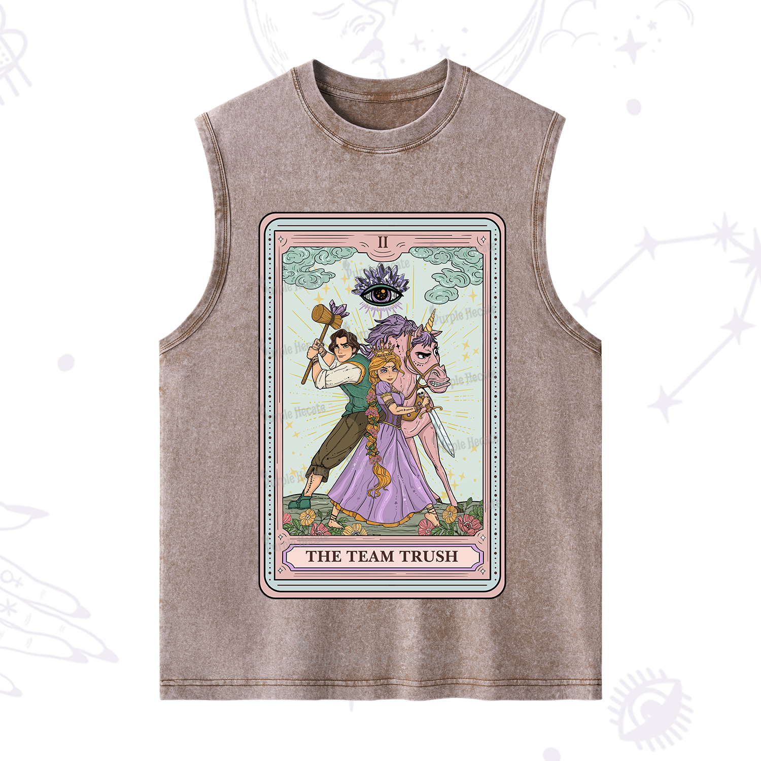 Purplehecate The Team Trush Tarot Card Washed Tank