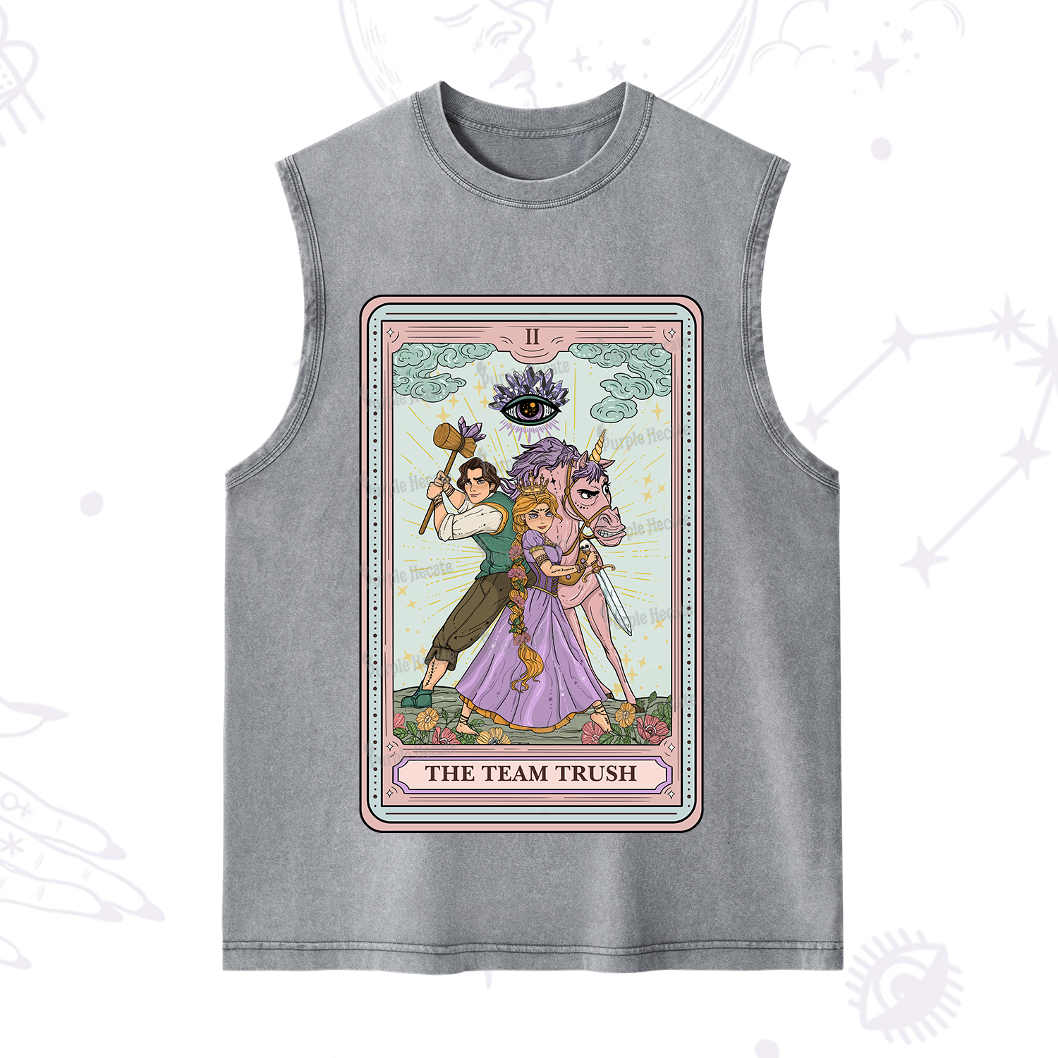 Purplehecate The Team Trush Tarot Card Washed Tank