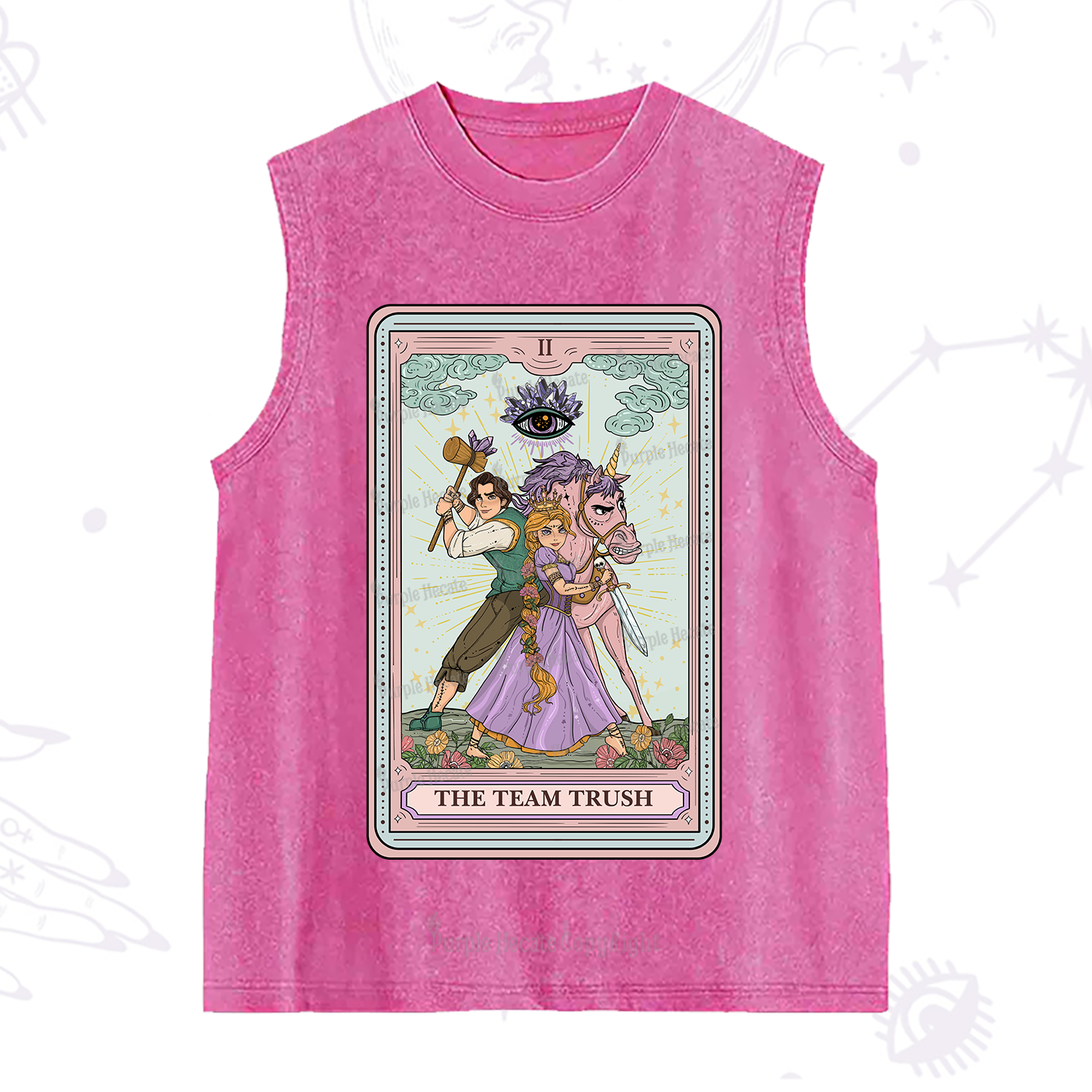 Purplehecate The Team Trush Tarot Card Washed Tank