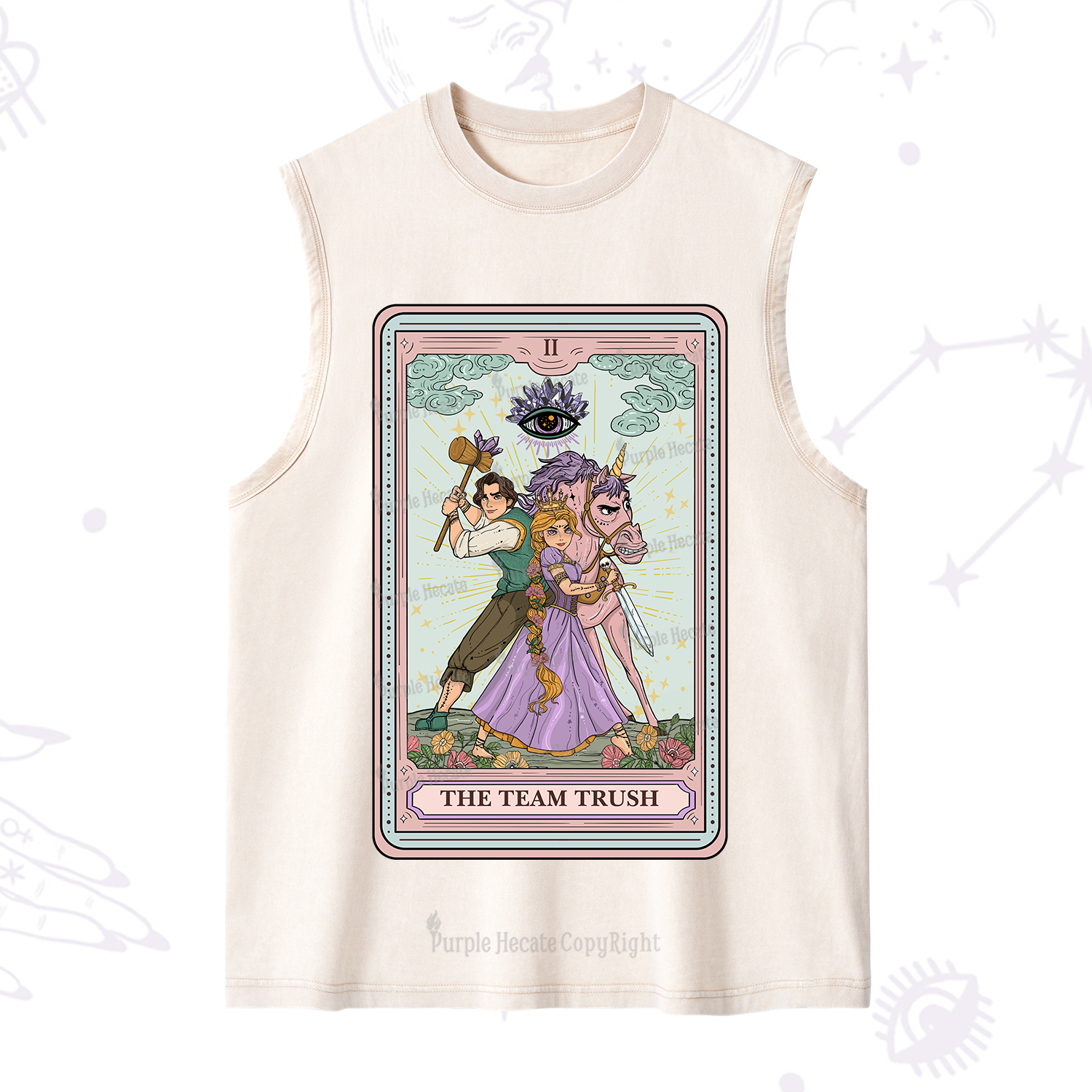 Purplehecate The Team Trush Tarot Card Washed Tank