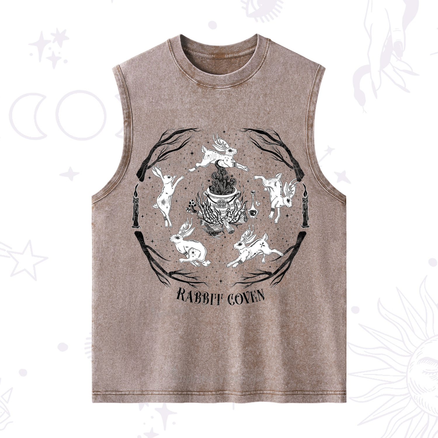 Purplehecate Rabbit Coven Washed Tank