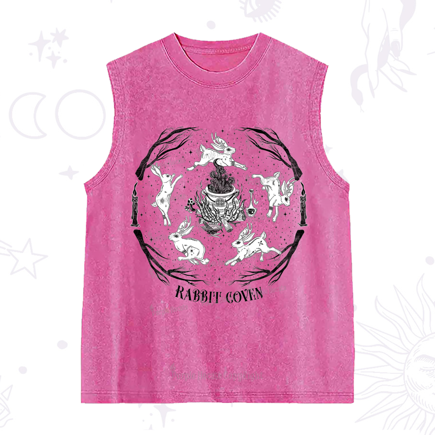 Purplehecate Rabbit Coven Washed Tank