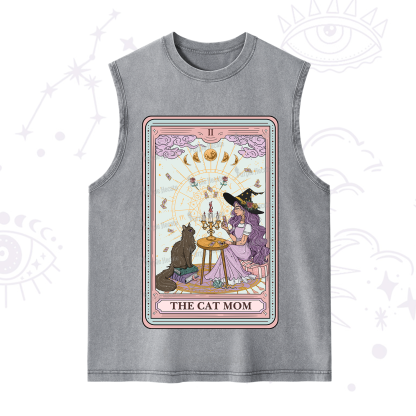 Purplehecate The Cat Witch Mom Tarot Washed Tank