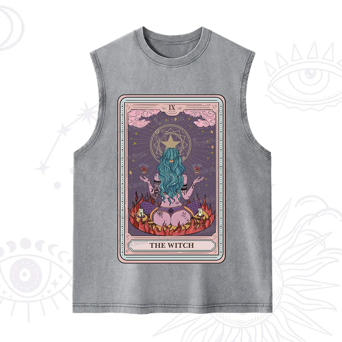 Purplehecate The Witch Tarot Card Washed Tank