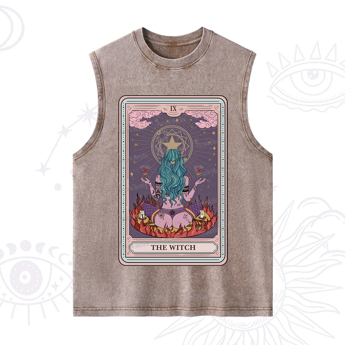 Purplehecate The Witch Tarot Card Washed Tank
