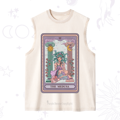 Purplehecate The Fashionable Medusa Tarot Card Washed Tank