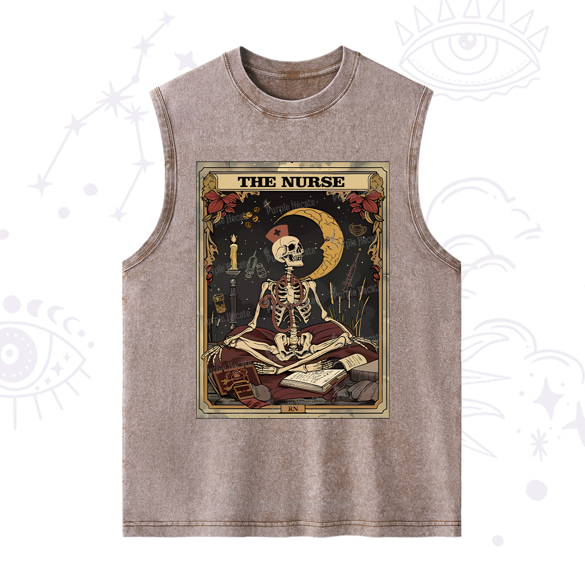Purplehecate The Nurse Tarot Card Washed Tank