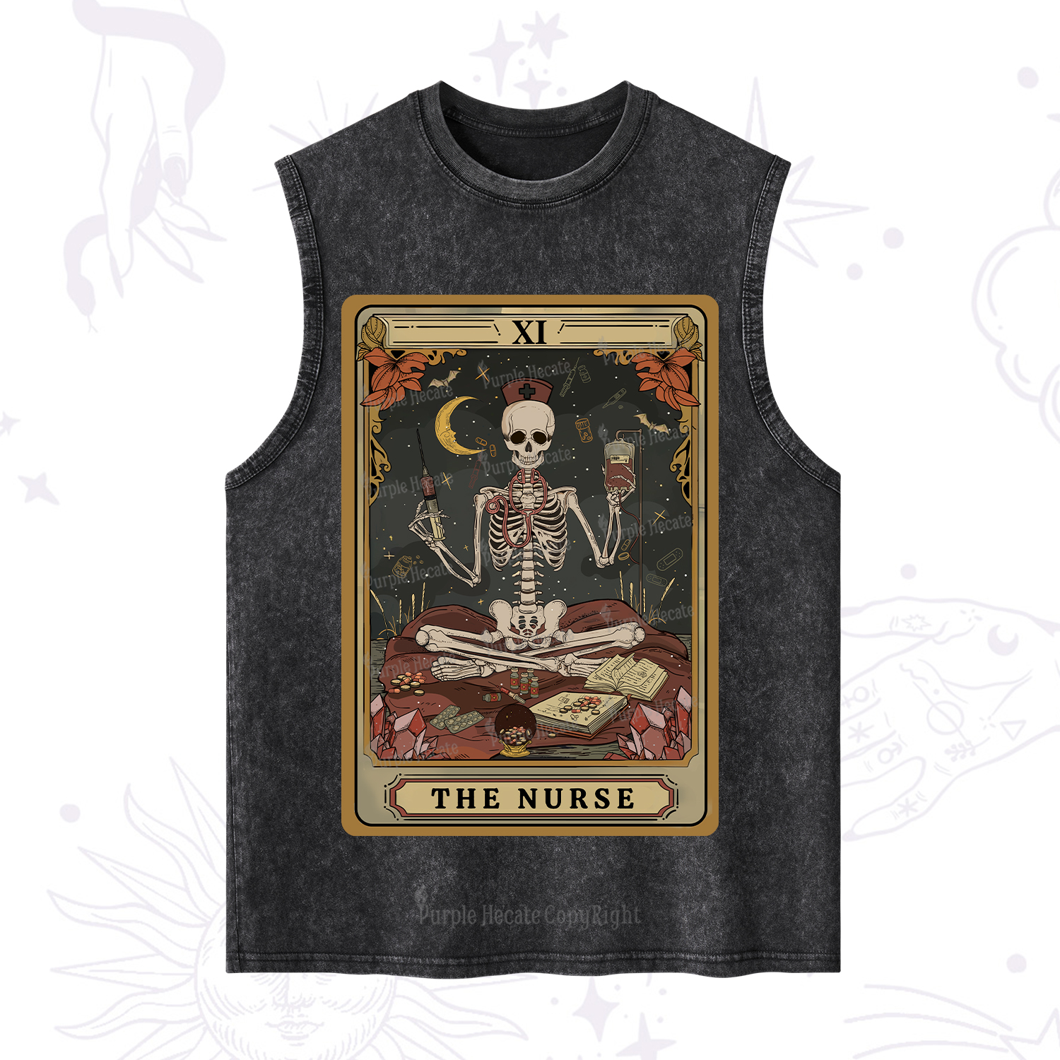 Purplehecate The Nurse Tarot Washed Tank