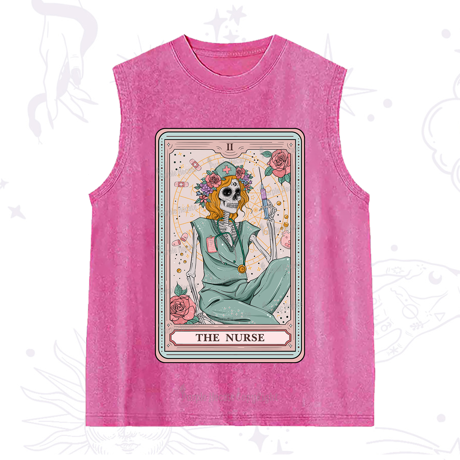 Purplehecate The Nurse Tarot Card Washed Tank