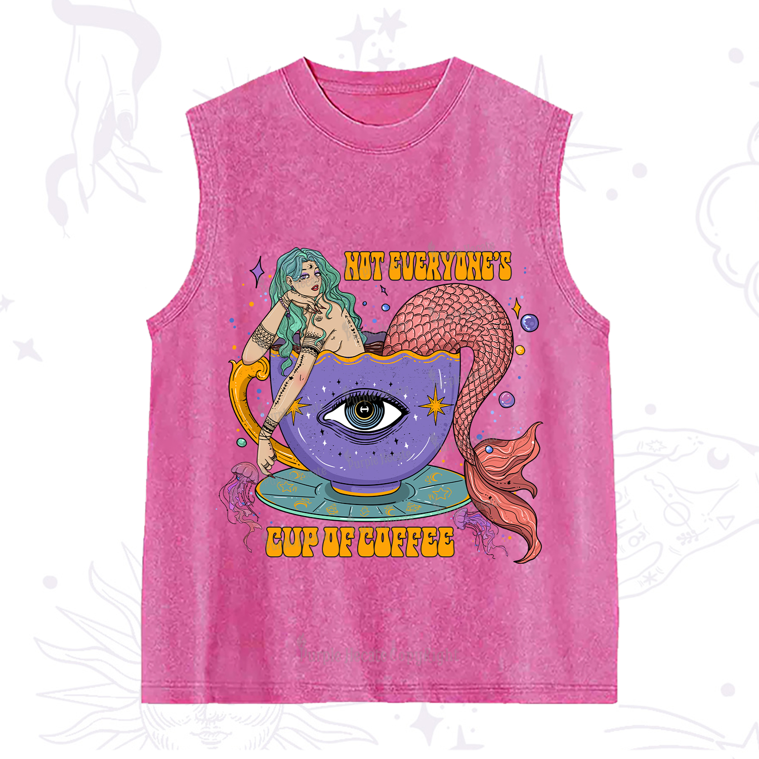 Purplehecate Not Everyone's Cup Of Coffee Washed Tank