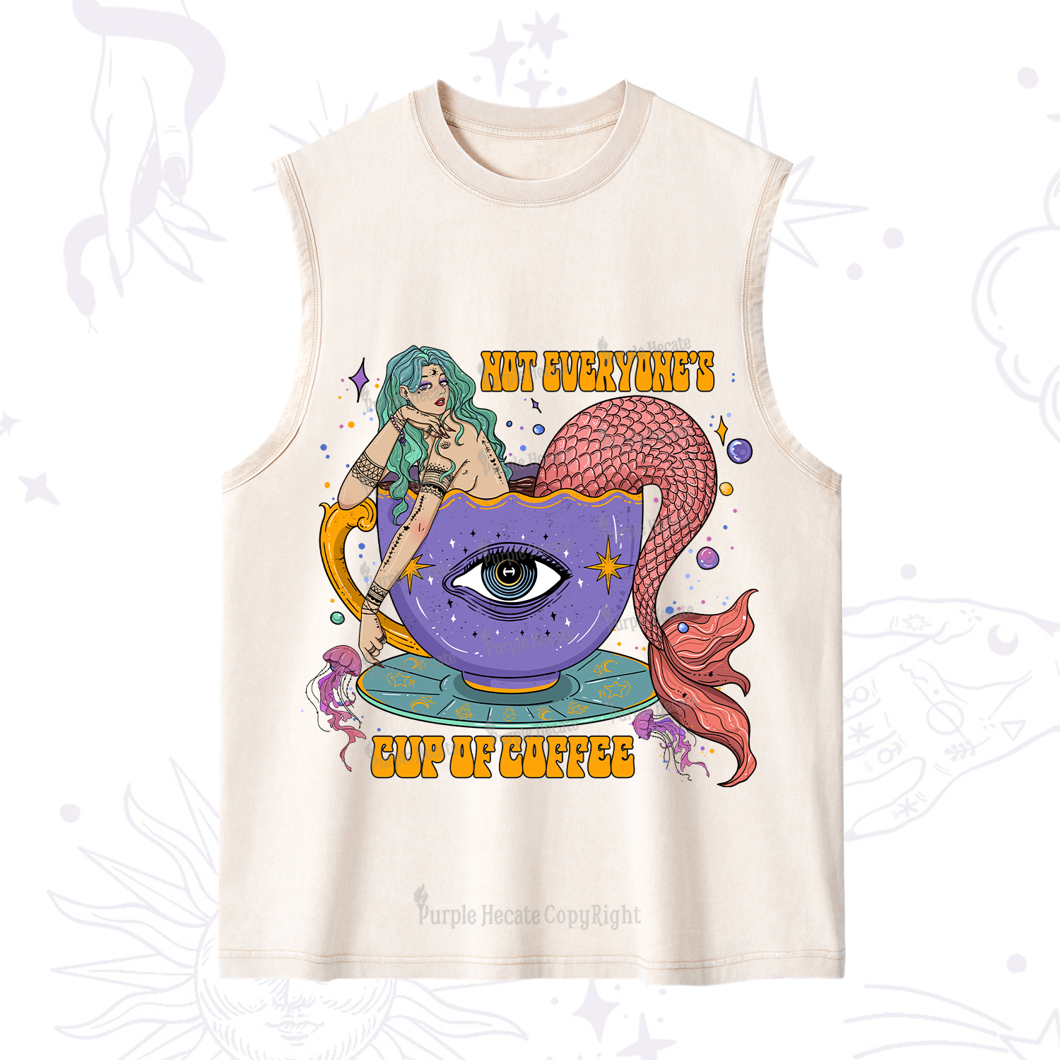 Purplehecate Not Everyone's Cup Of Coffee Washed Tank