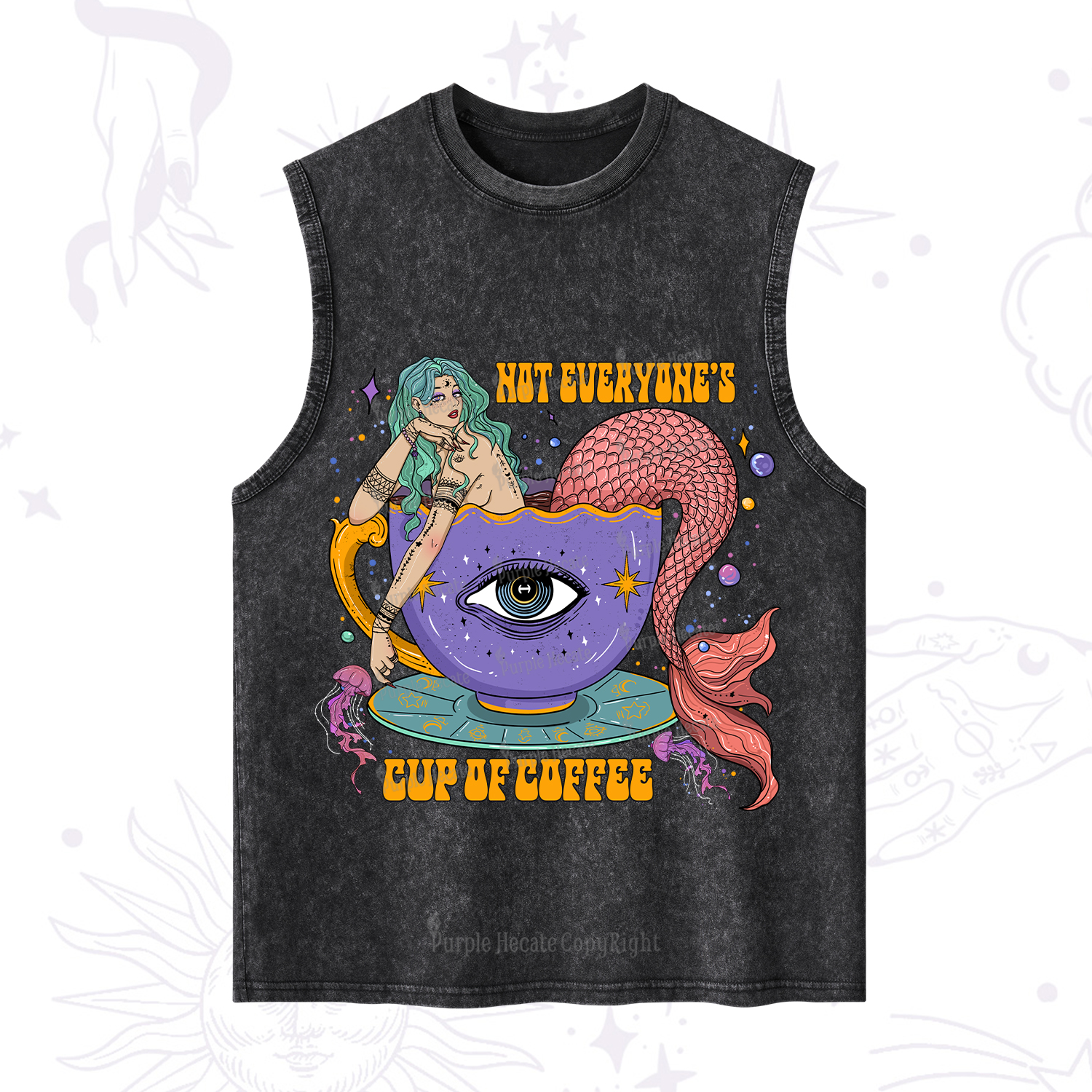 Purplehecate Not Everyone's Cup Of Coffee Washed Tank