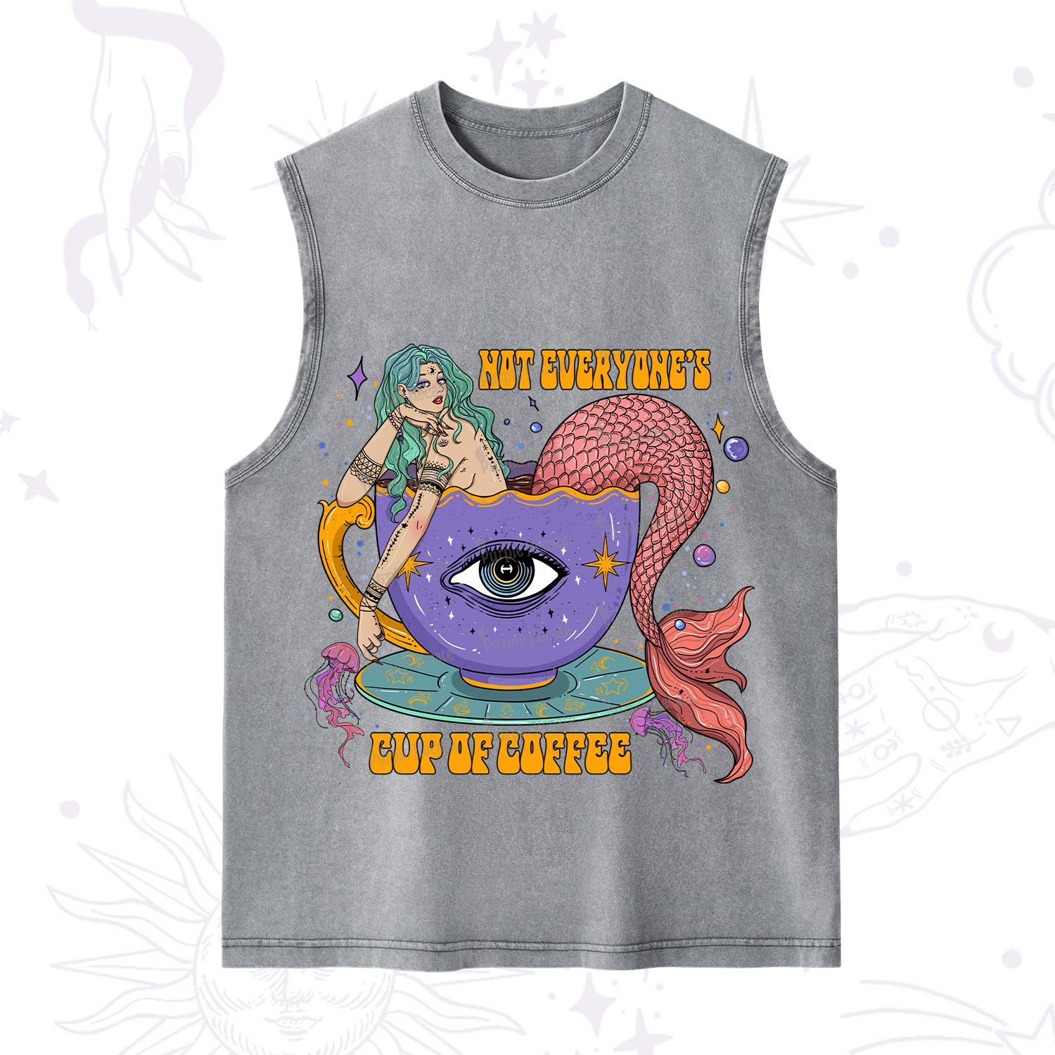 Purplehecate Not Everyone's Cup Of Coffee Washed Tank