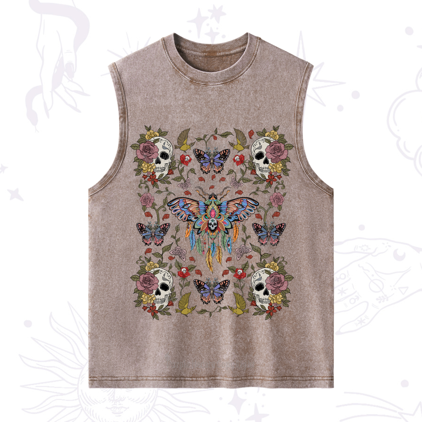 Purplehecate Moths Dancing Washed Tank
