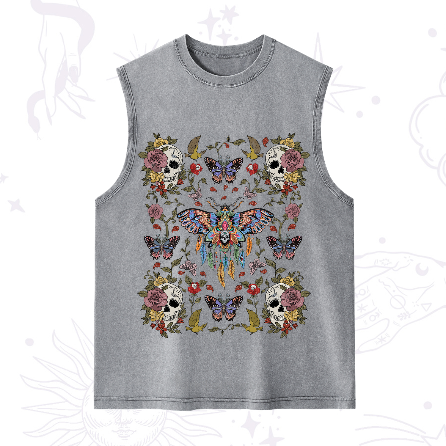 Purplehecate Moths Dancing Washed Tank