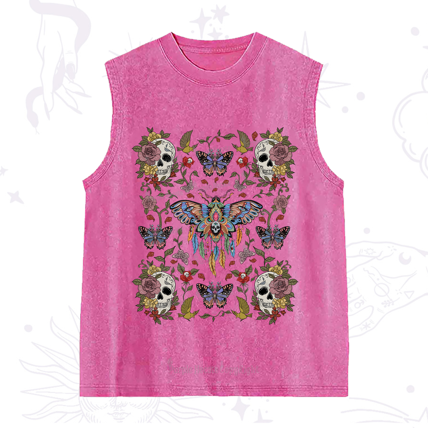 Purplehecate Moths Dancing Washed Tank